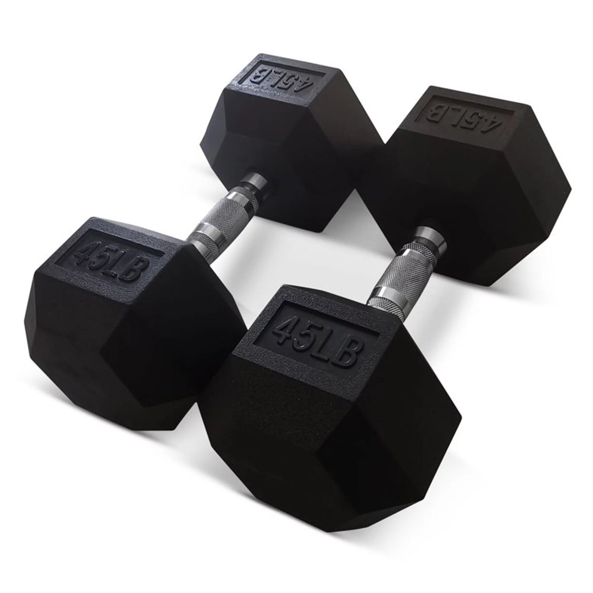 45 Pounds Hexagonal Cast Iron Dumbbell Pair K2529