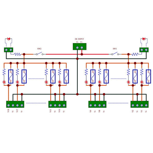 18 Channels 12V 24V 20A Power Distribution Fuse Module P982
