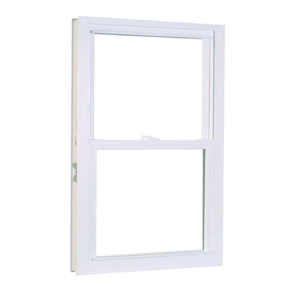 27.75 in. x 37.25 in. White Vinyl Double Hung Window with Buck Frame I287064