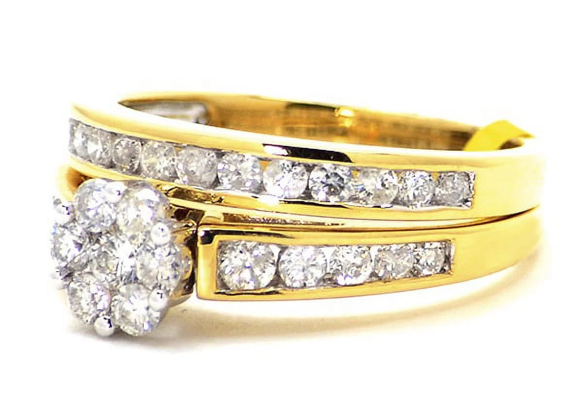 White Gold Round Diamond Bridal Ring Set (0.33 ct) R624