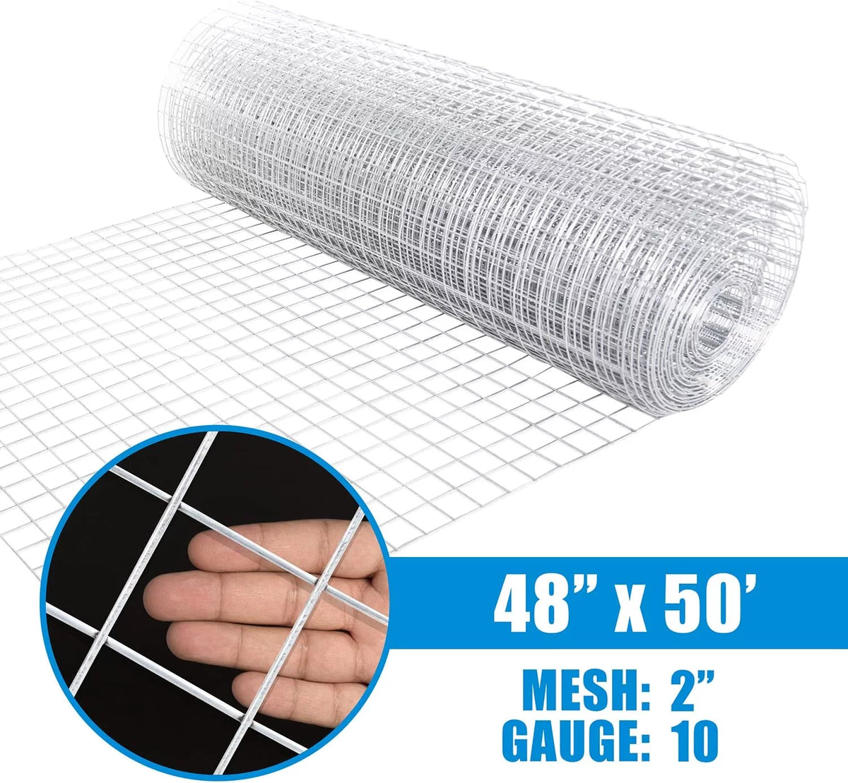10 Gauge Galvanized Welded Wire Fence 4 ft. x 50 ft. Y545