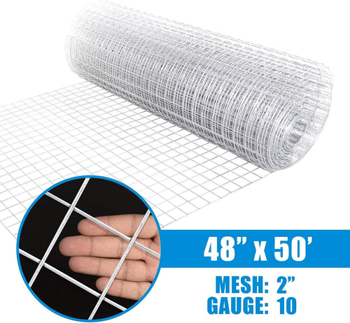 10 Gauge Galvanized Welded Wire Fence 4 ft. x 50 ft. Y545