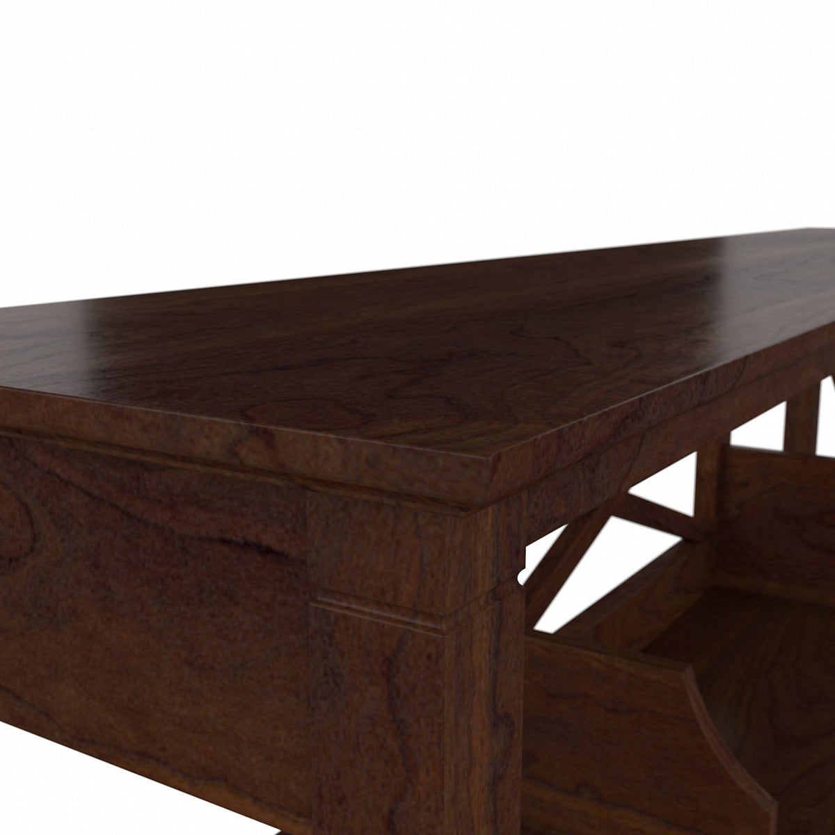 Dark Gray Hickory L Shaped Desk with Hutch and 2 Drawer Mobile File Cabinet F490885