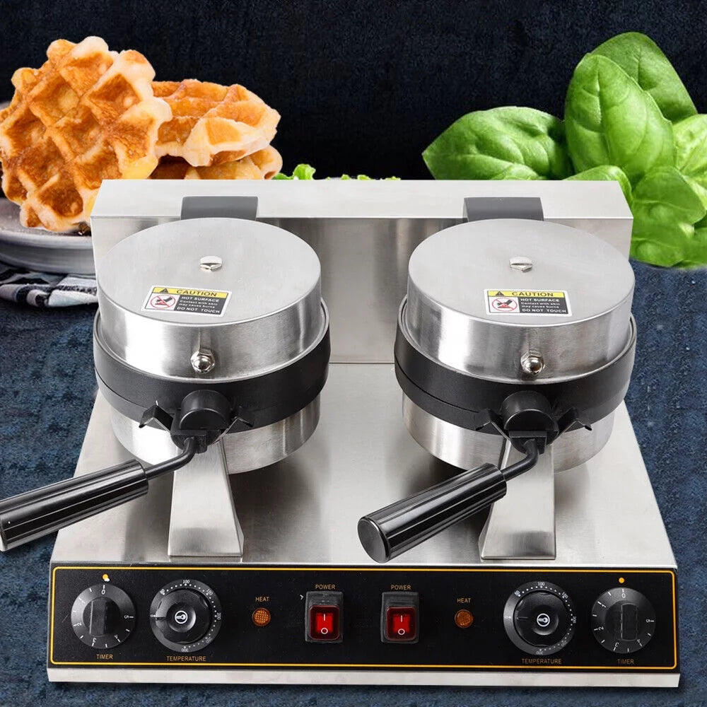 Non-Stick 7" Round Belgian Waffle Maker 1500W A653