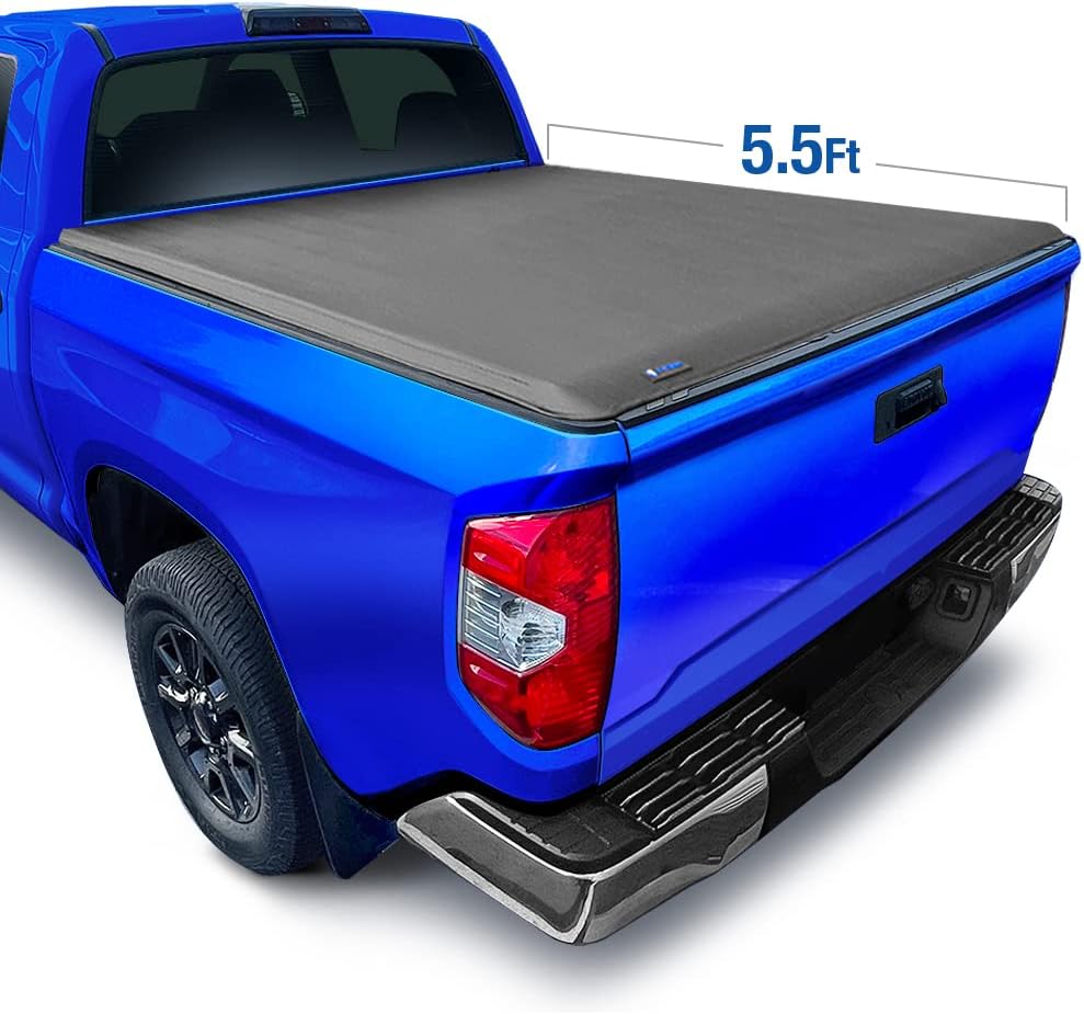 Soft Tri-Fold Truck Bed Tonneau Cover, Black L343018