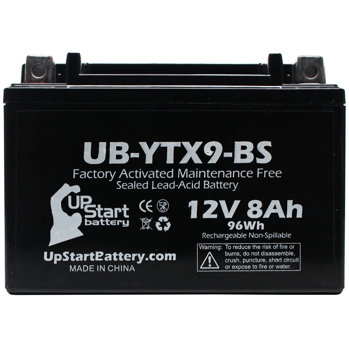 Replacement Motorcycle Battery 12V 8Ah UB-YTX9-BS I282