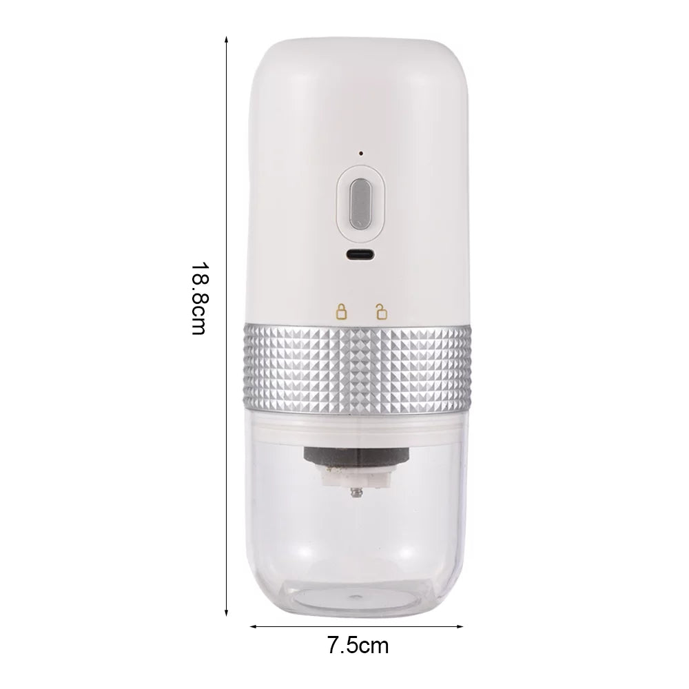 Portable Electric Burr Coffee Grinder 13W 200ml USB Rechargeable Adjustable Cordless T102013