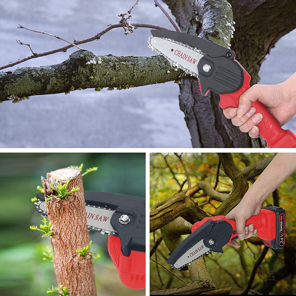 4 Inch 24V Cordless Electric Chainsaw, Pack of 2 I61119