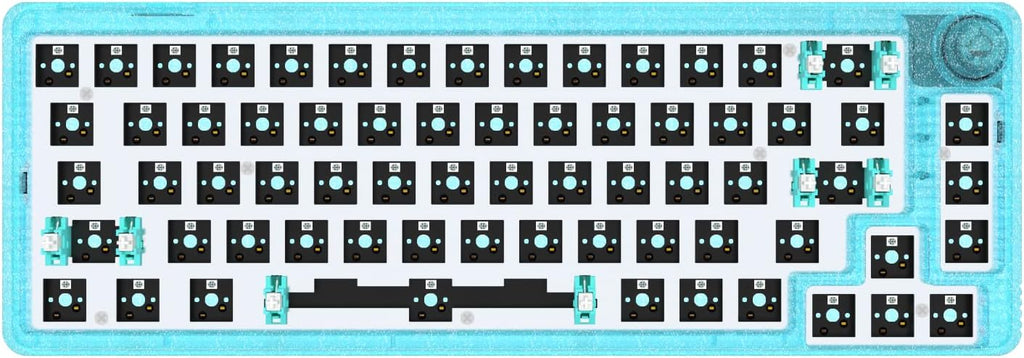 Clear Green 67 Keys Hot Swappable Mechanical Keyboard Kit U937
