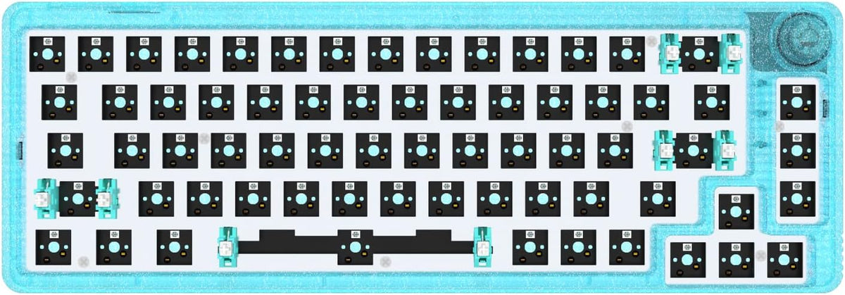 Clear Green 67 Keys Hot Swappable Mechanical Keyboard Kit U937