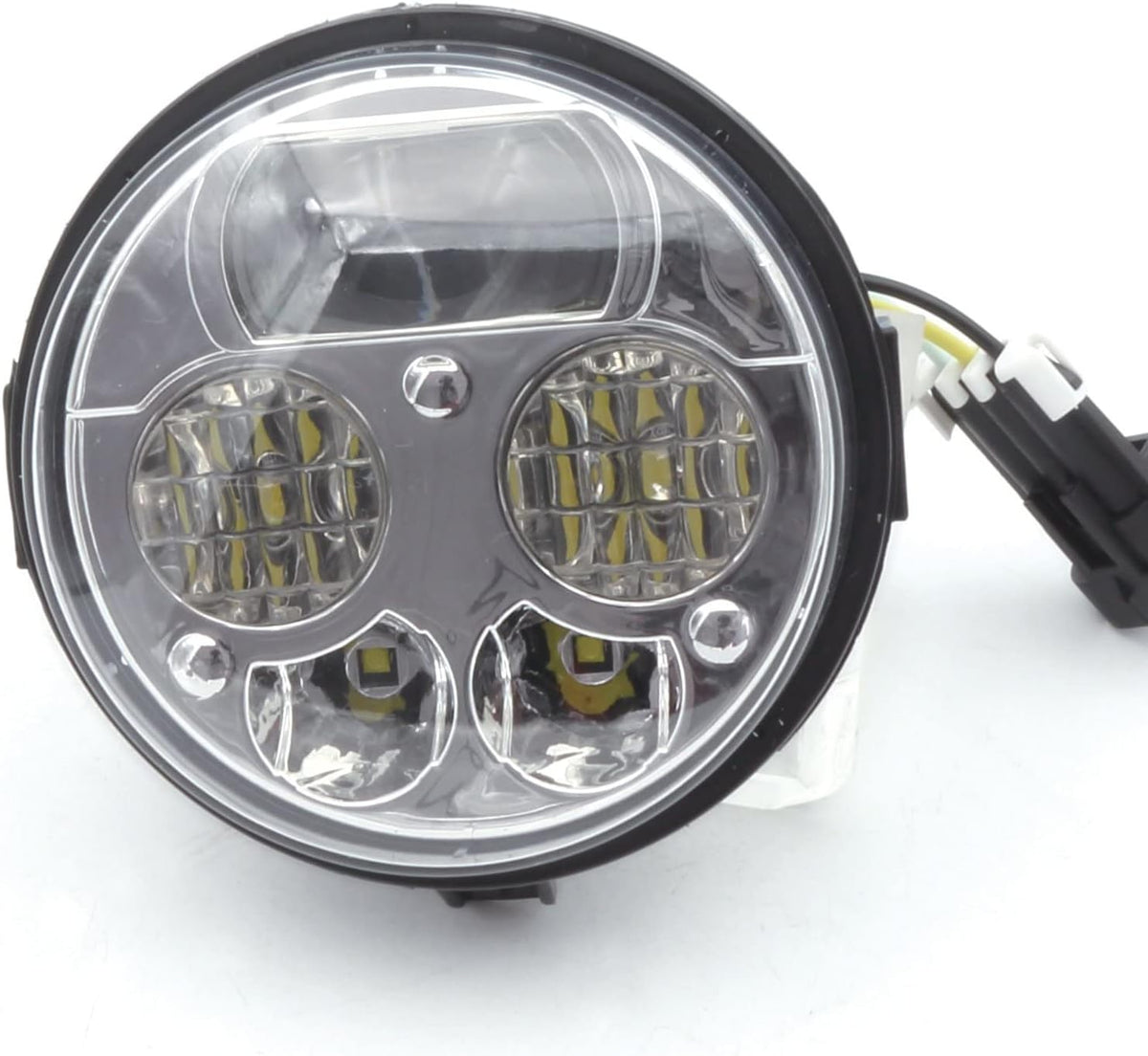 Pair Chrome 4.5 inches High Low Beam LED Headlight Assembly M18684