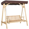 2-Person Outdoor Porch Swing with Wooden Stand R72679
