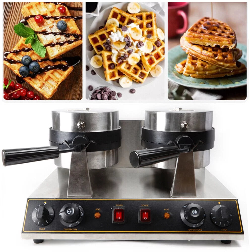 Non-Stick 7" Round Belgian Waffle Maker 1500W A653