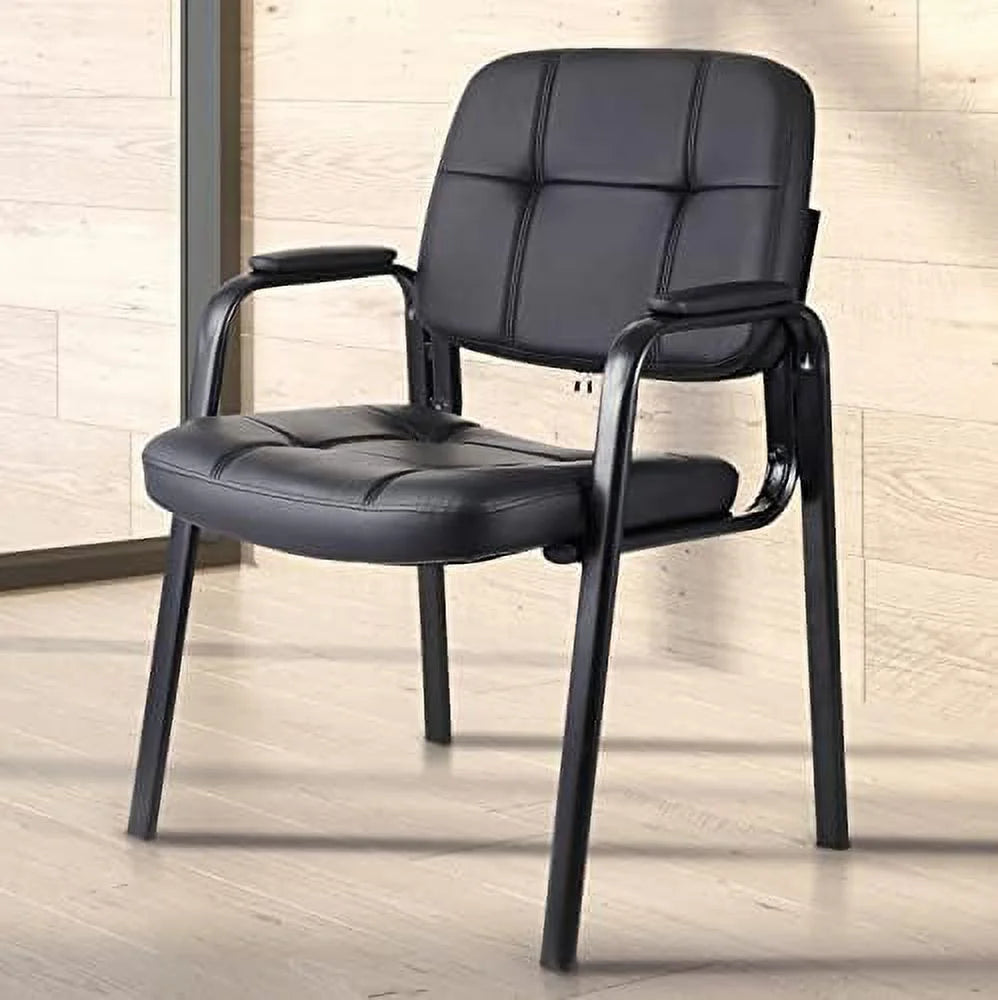 Black Bonded Leather Guest Chair 4 Pack P50679