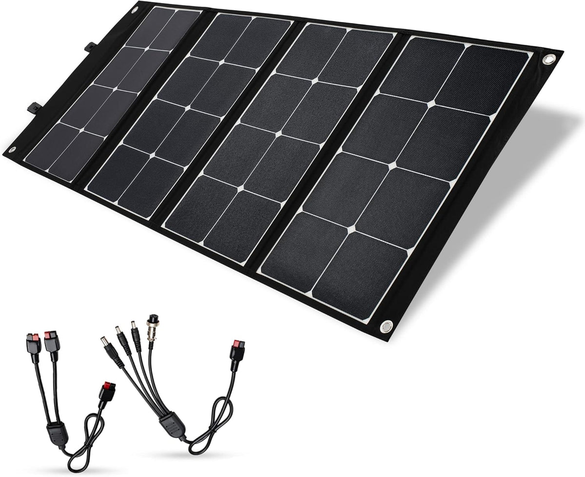 Portable Solar Panel Kit with USB Type-A Cable, 10A Charge Controller, 18DC Output K975151