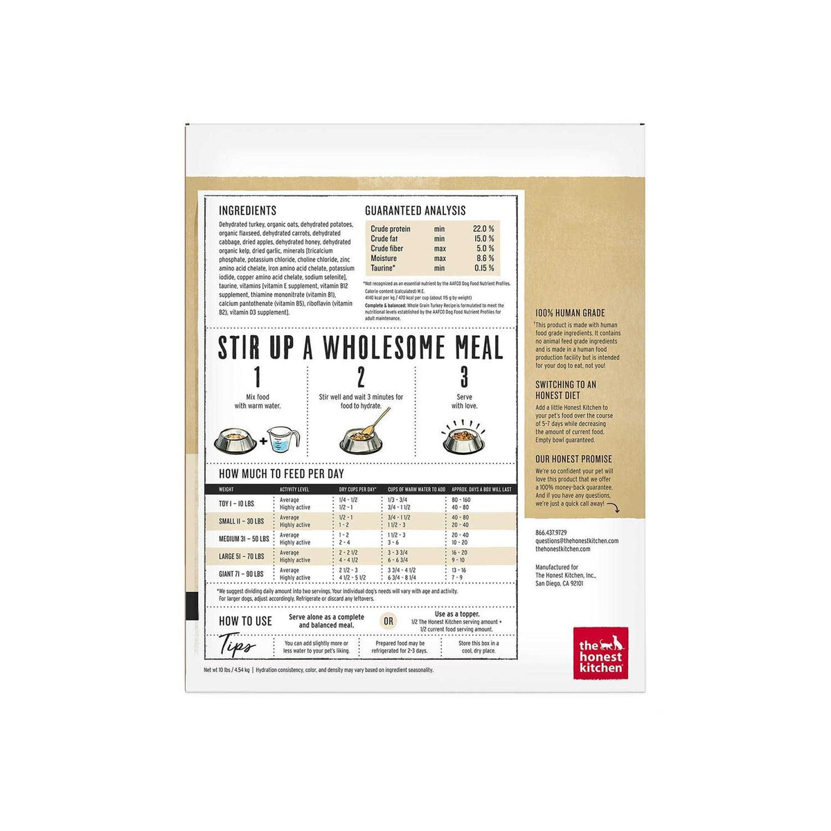 Dehydrated Whole Grain Dog Food Turkey G6249