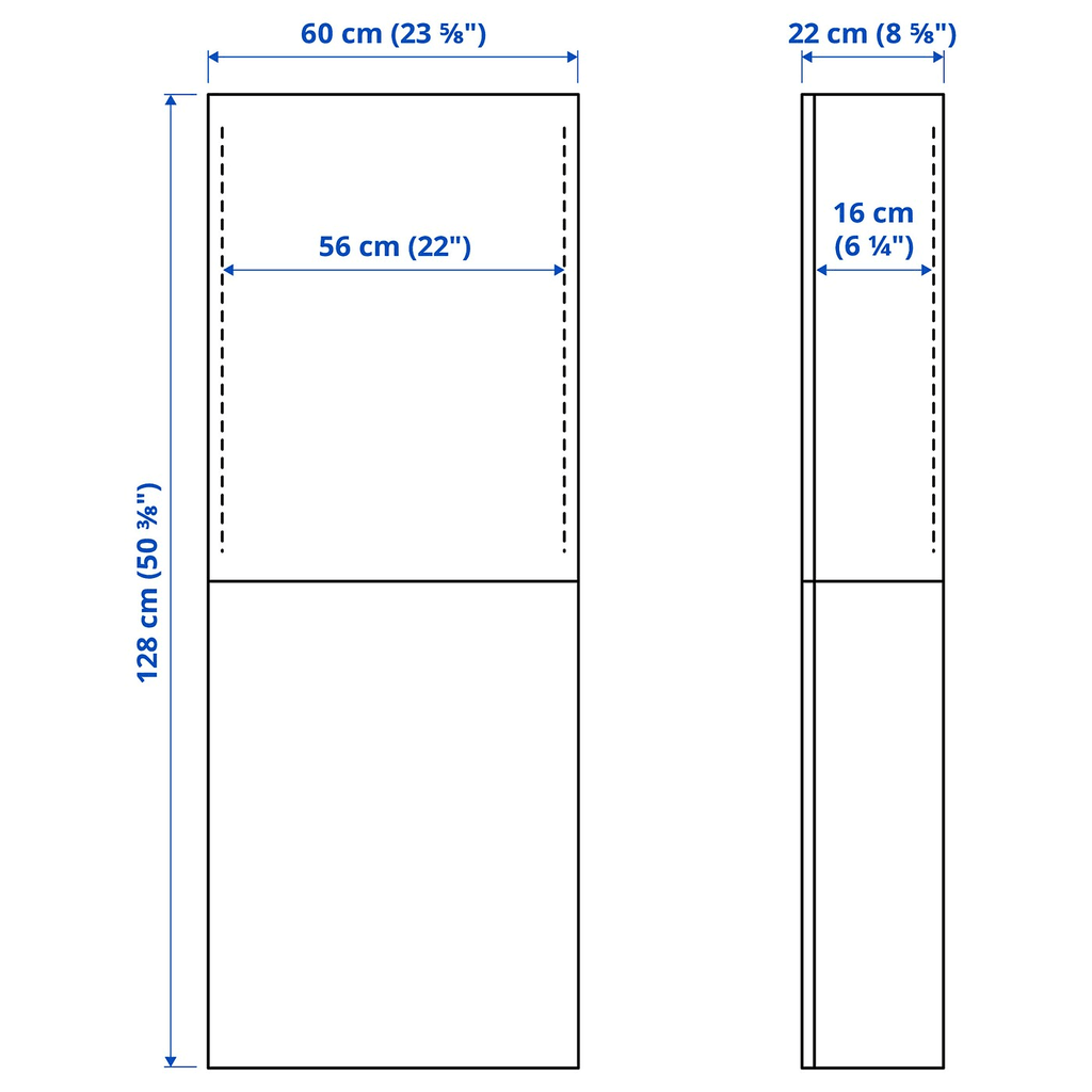 White Wall Cabinet with 2 Doors M6929