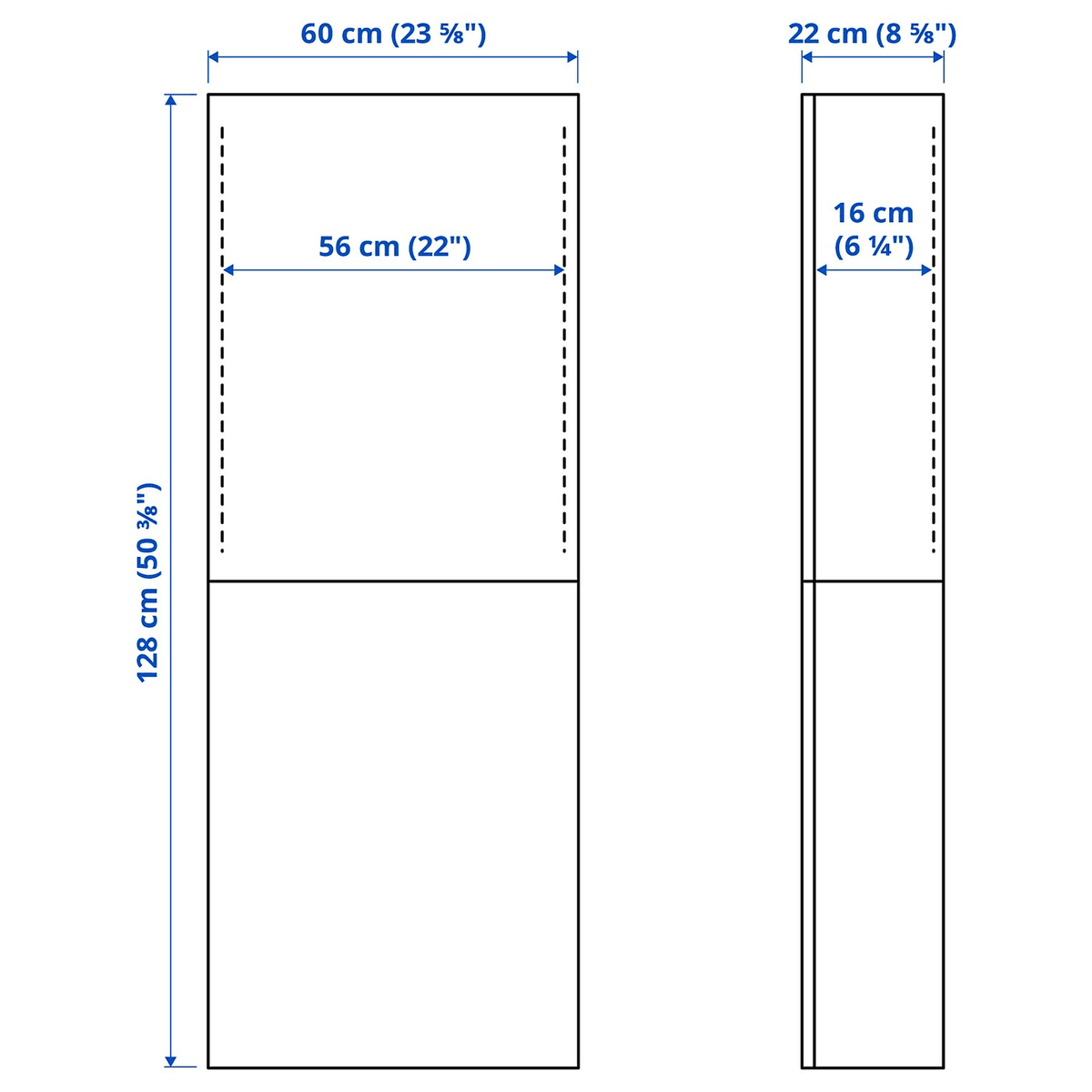 White Wall Cabinet with 2 Doors M6929