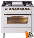 36 Dual Fuel Propane Gas Range with Bronze Trim M293