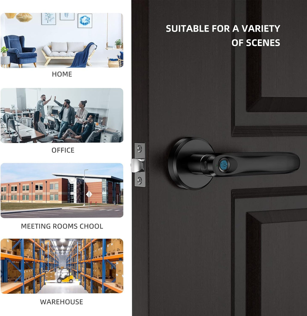 Fingerprint Door Lock, Keyless Entry Door Knob, Pack of 2 R15200