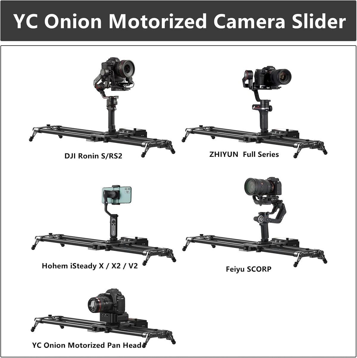 Motorized Camera Slider 80cm Carbon Fiber with APP Control V940