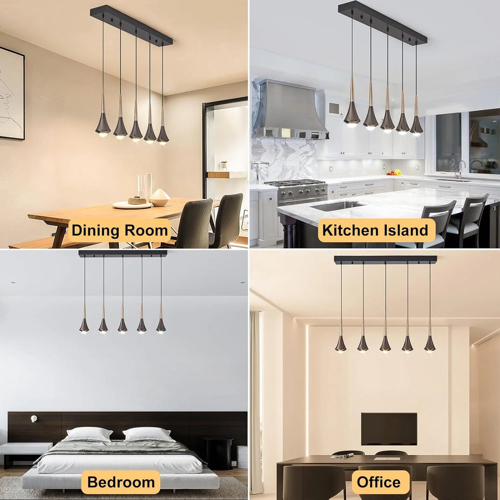 Black & Gold 45W LED Pendant Light C799