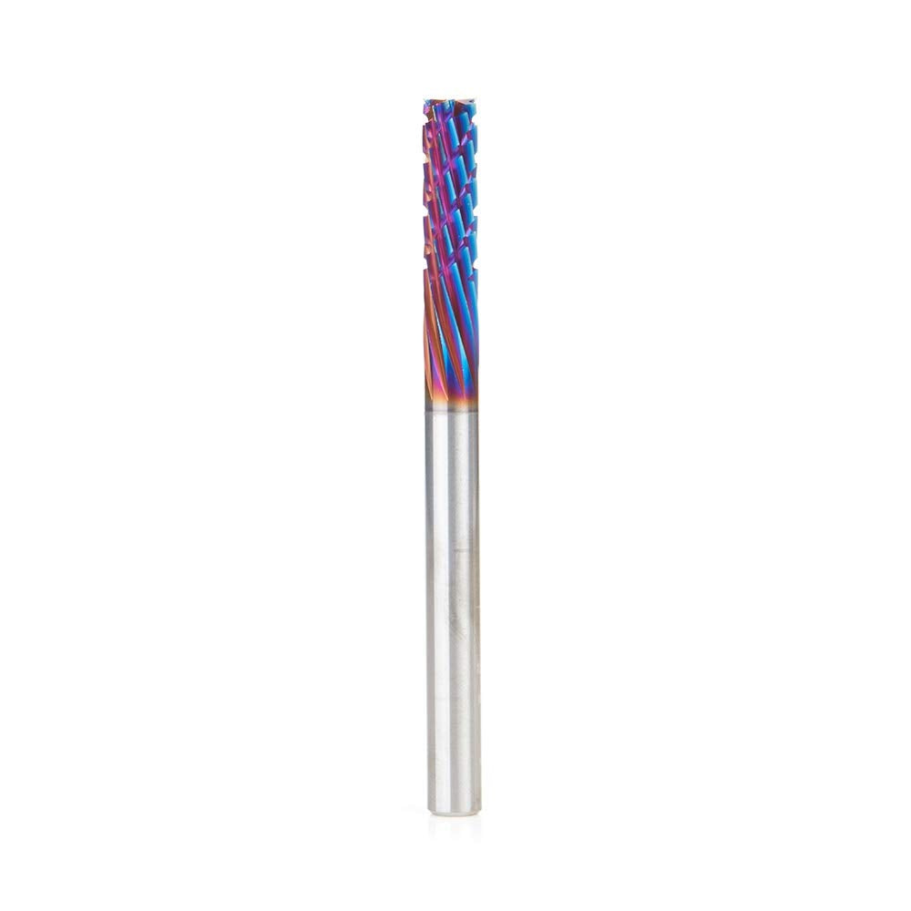 Solid Carbide CNC Router Bit Down Cut 1/4 D x 3/4 x 1/4 Shank x 3 Inch Long Q3136