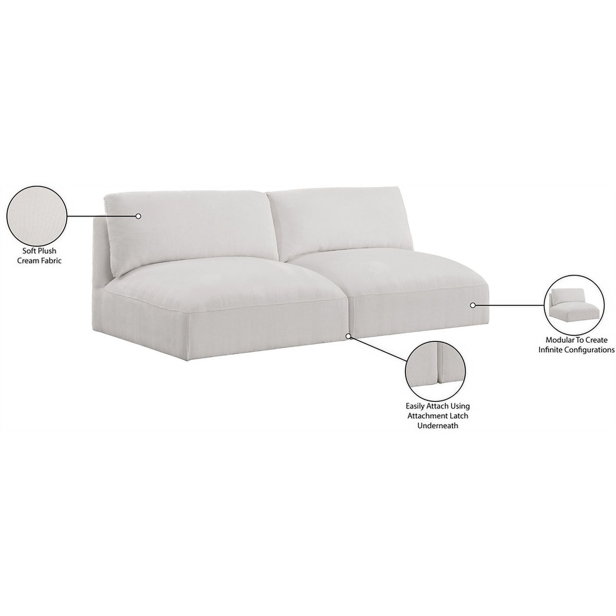 Cream Fabric Modular Sofa O51026