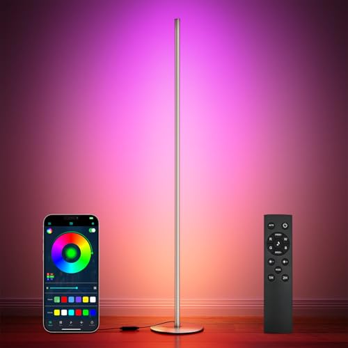 Smart RGB+IC LED Corner Floor Lamp with Remote P409939