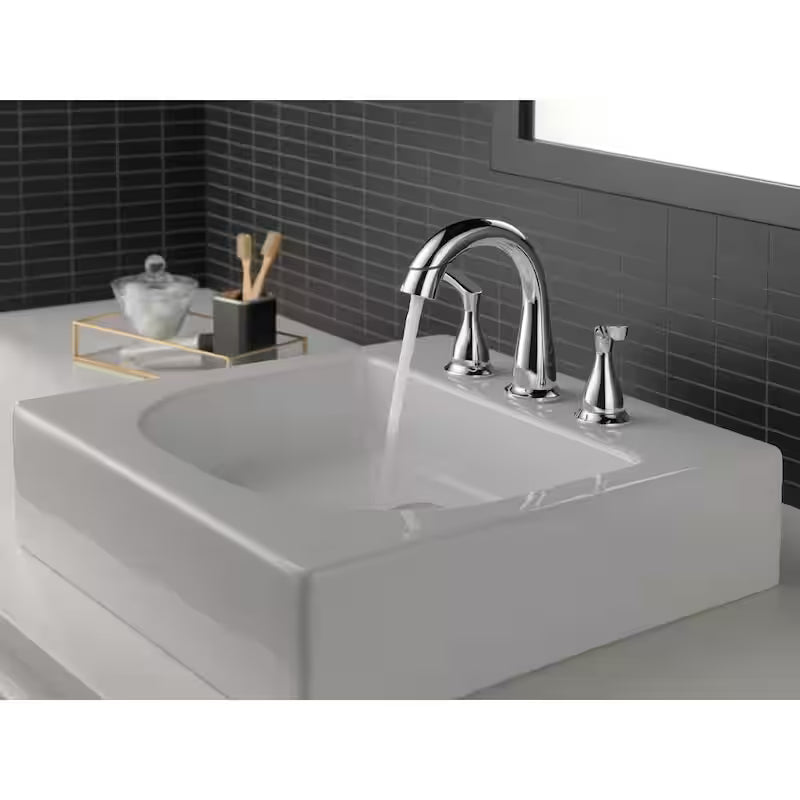 8 in. Widespread 2-Handle Bathroom Faucet with Pull-Down Spout in Chrome H159