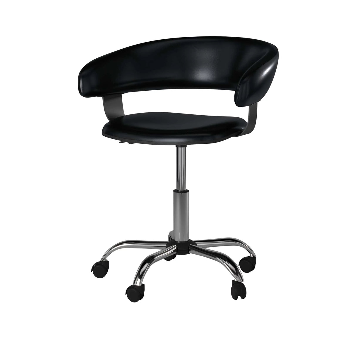 Black Low-Back Desk Chair with Castors B9834