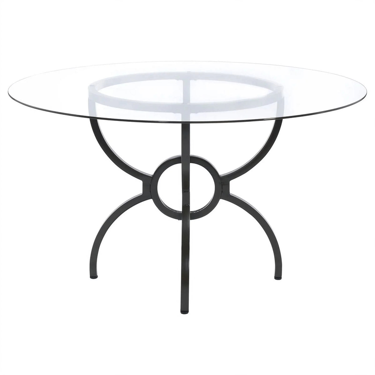 48" Round Metal & Glass Dining Table X414238