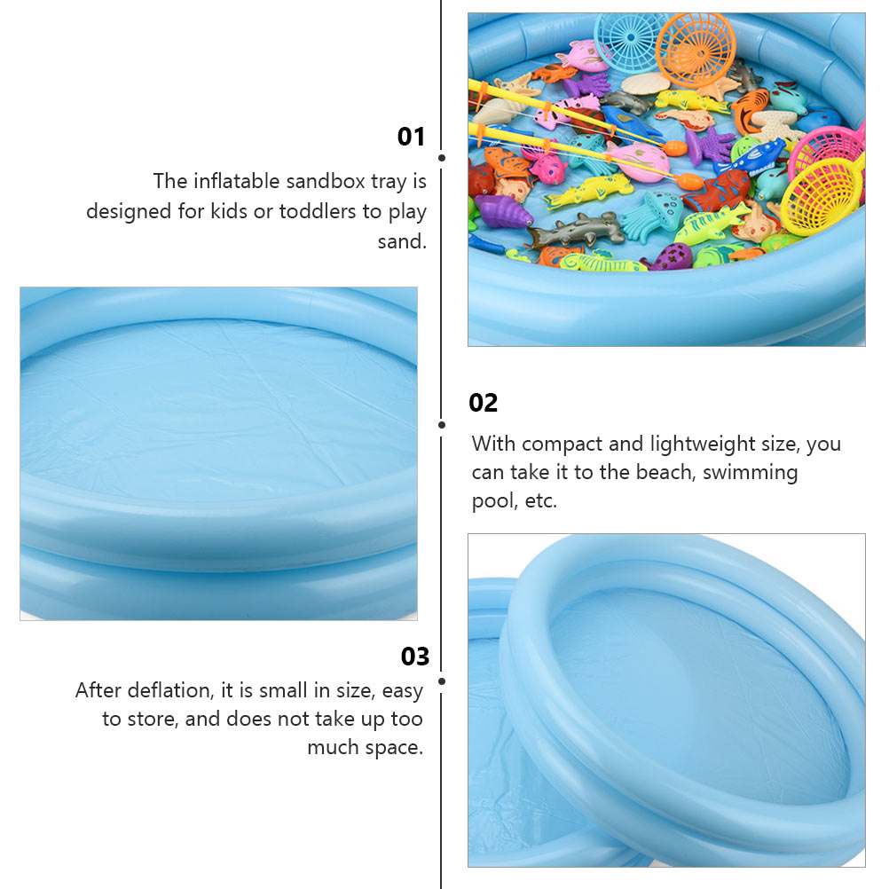2 Pcs Plastic Sandbox Tray Swimming Pool Toys L59606