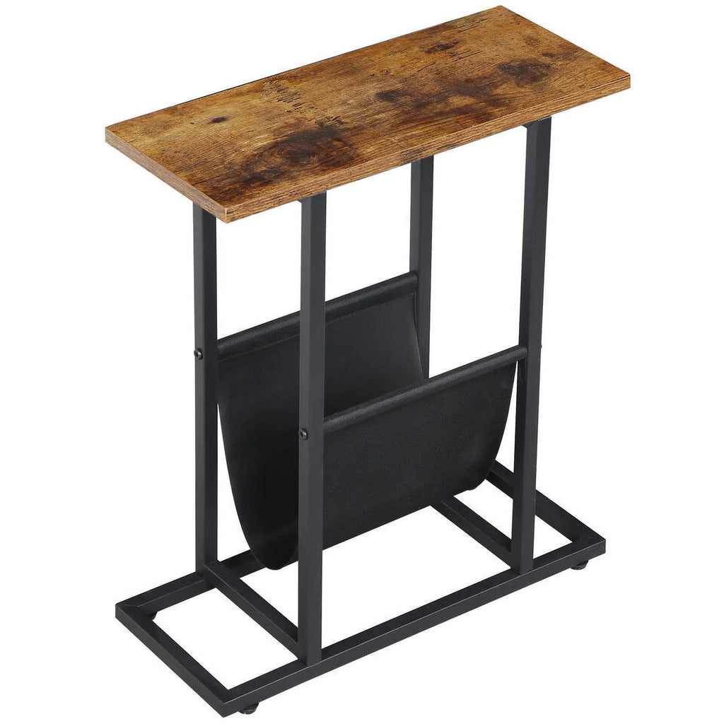 Narrow End Table with Side Pocket J3896