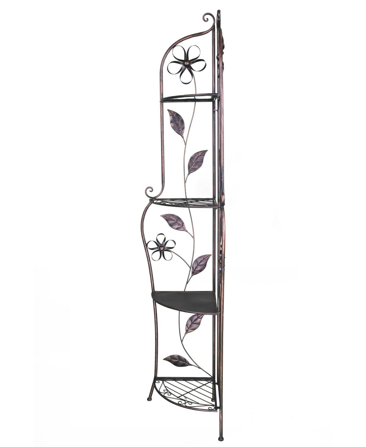 Copper 4 Shelf Corner Bakers Rack C719