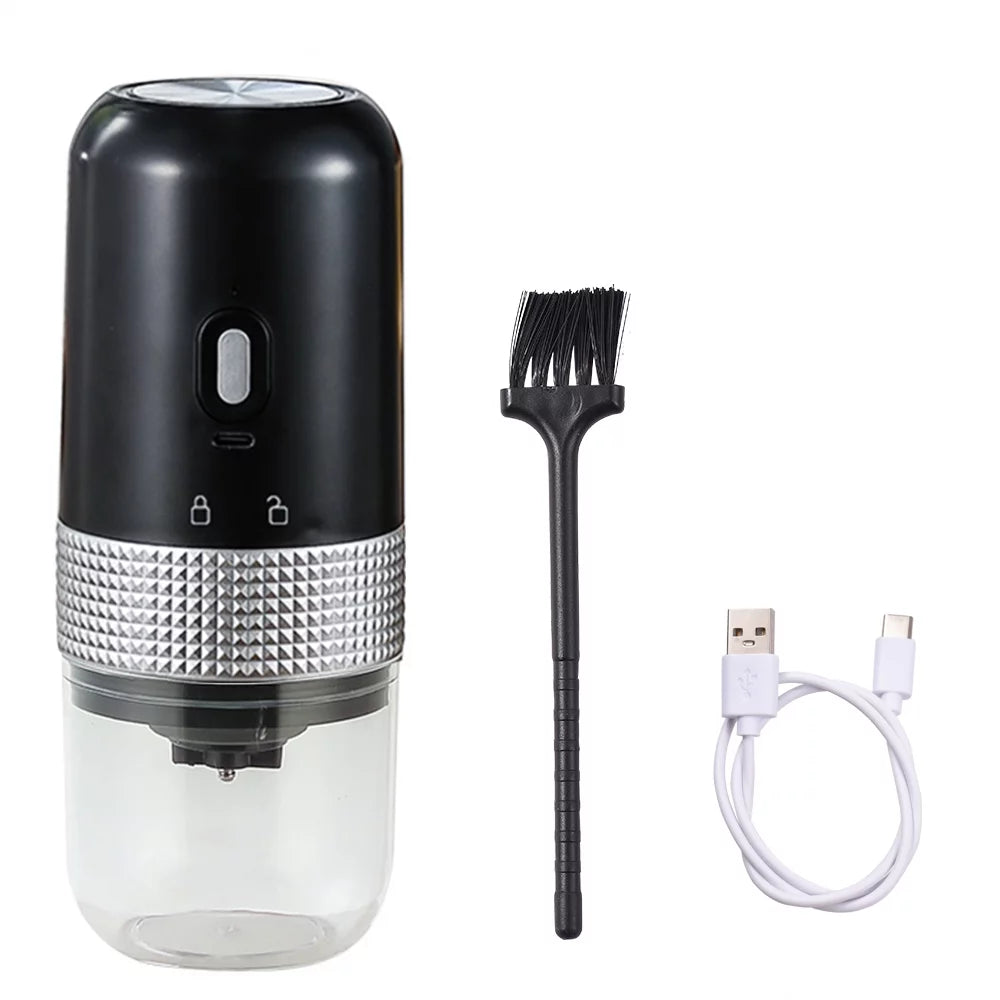 Portable Electric Burr Coffee Grinder 13W 200ml USB Rechargeable Adjustable Cordless T102013
