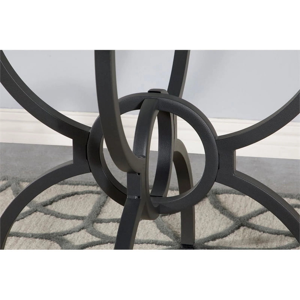 48" Round Metal & Glass Dining Table X414238