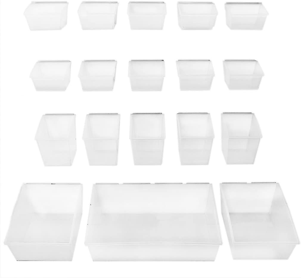 18-Piece Storage Bin Kit for PVC Slatwall D122954