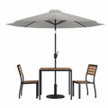 5-Piece Teak Patio Table and Chair Set G5309