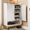 25 Pair 6-Tier Wooden Shoe Storage Cabinet with Doors J415075
