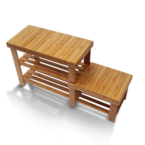 3 Tiers Bamboo Shoe Rack Bench K469166