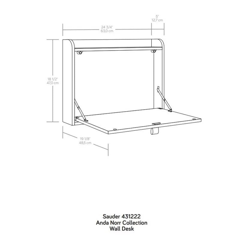 Engineered Wood Wall Mount Desk S35366