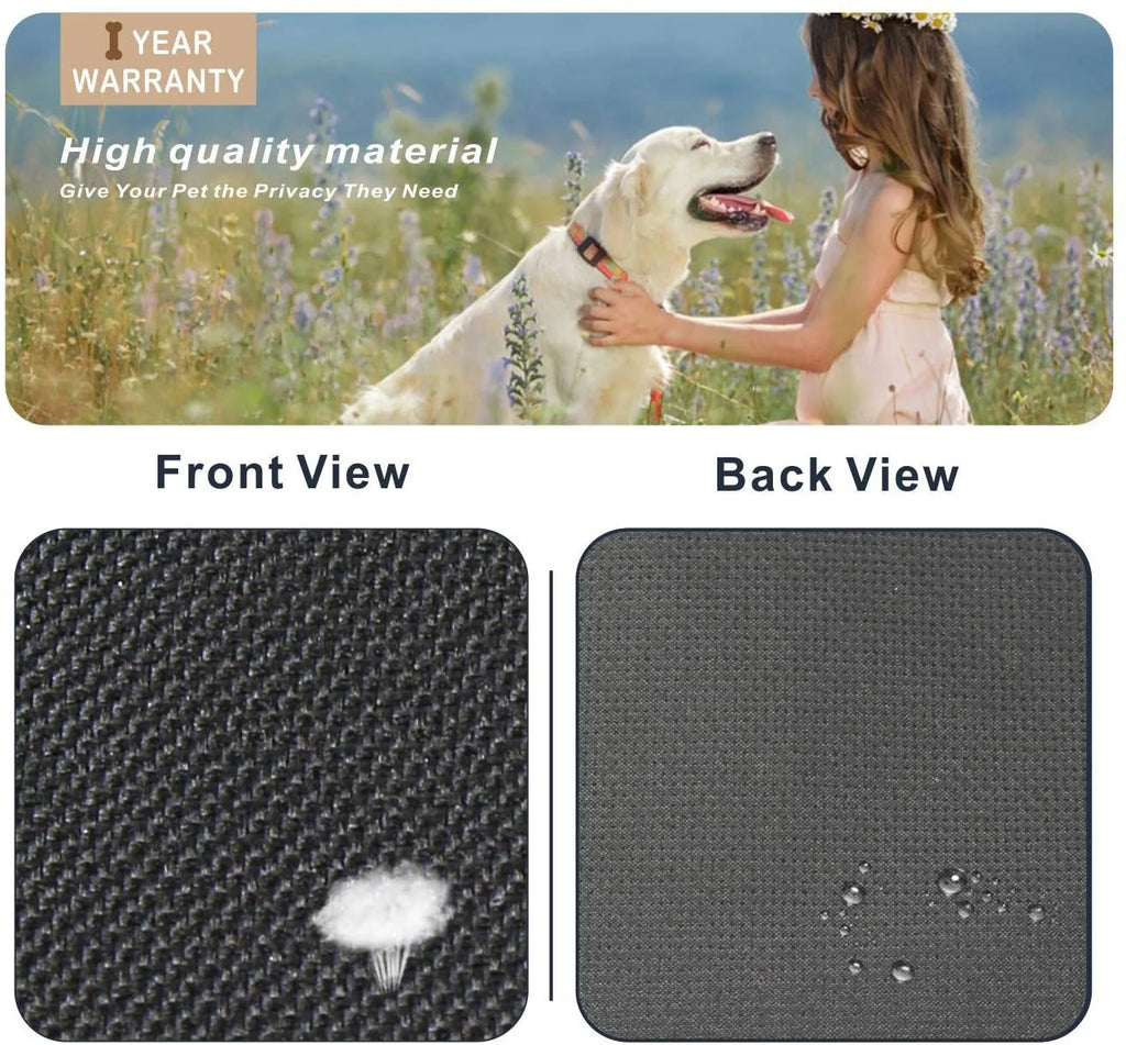 Black Folding Dog Crate Cover for 24 Inch Wire Pet Cage Y40206