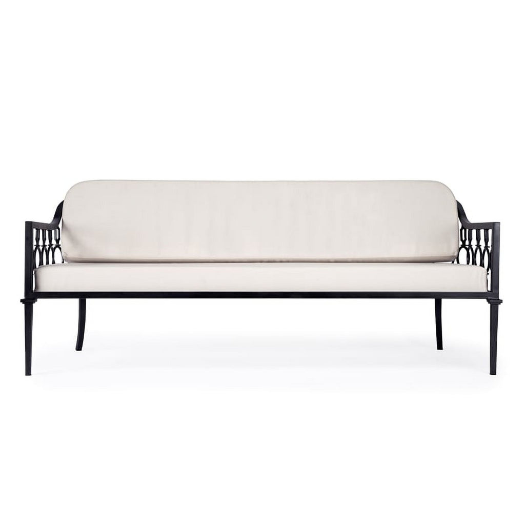 Black Outdoor Sofa and Lounge Chair 2-Piece Set C302733