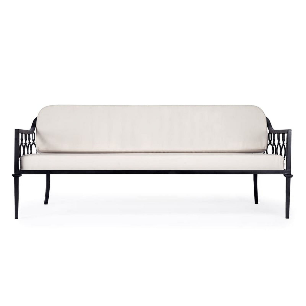 Black Outdoor Sofa and Lounge Chair 2-Piece Set C302733