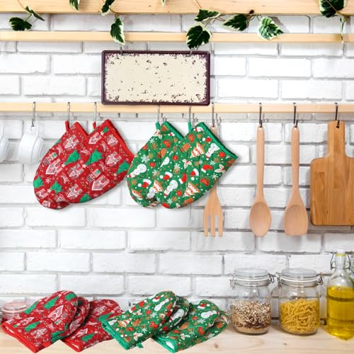 2 Pcs Christmas Mini Oven Mitt Pot Holders T478