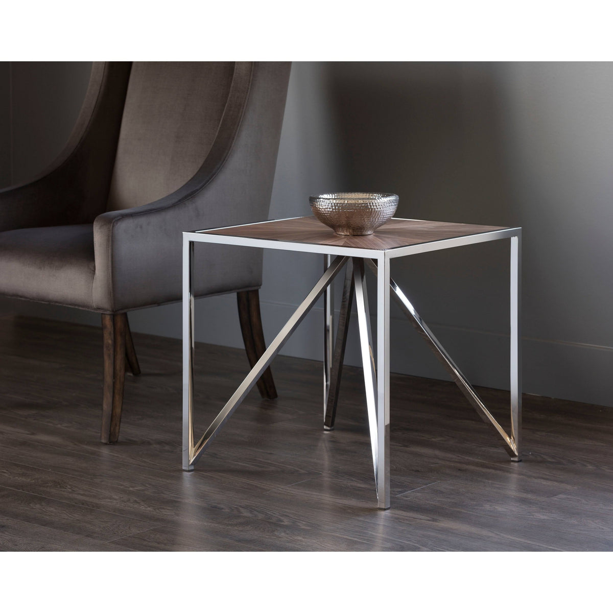 Brown End Table A973