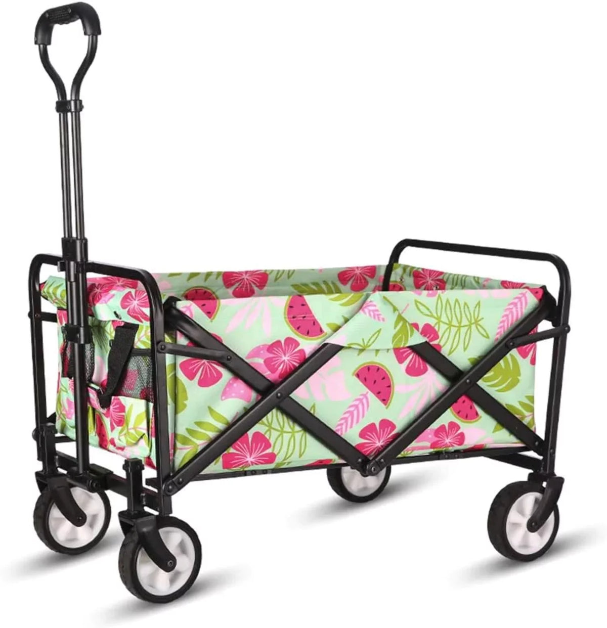 Collapsible Folding Utility Wagon Cart 5" Solid Rubber Wheels T487676