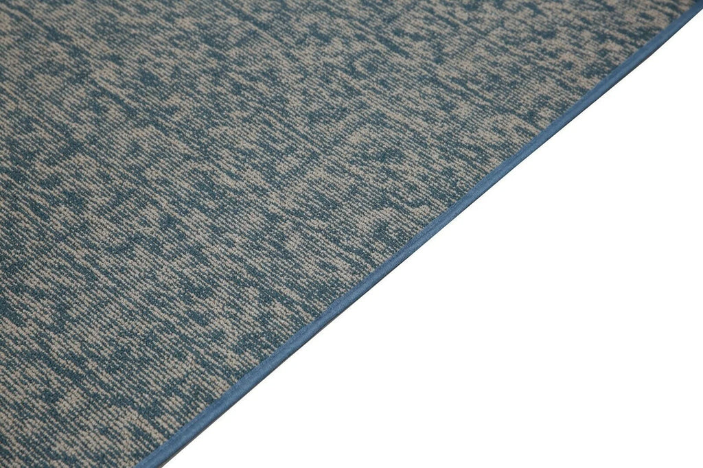 Blue 60" x 120" Half Round Solid Color Rug A370