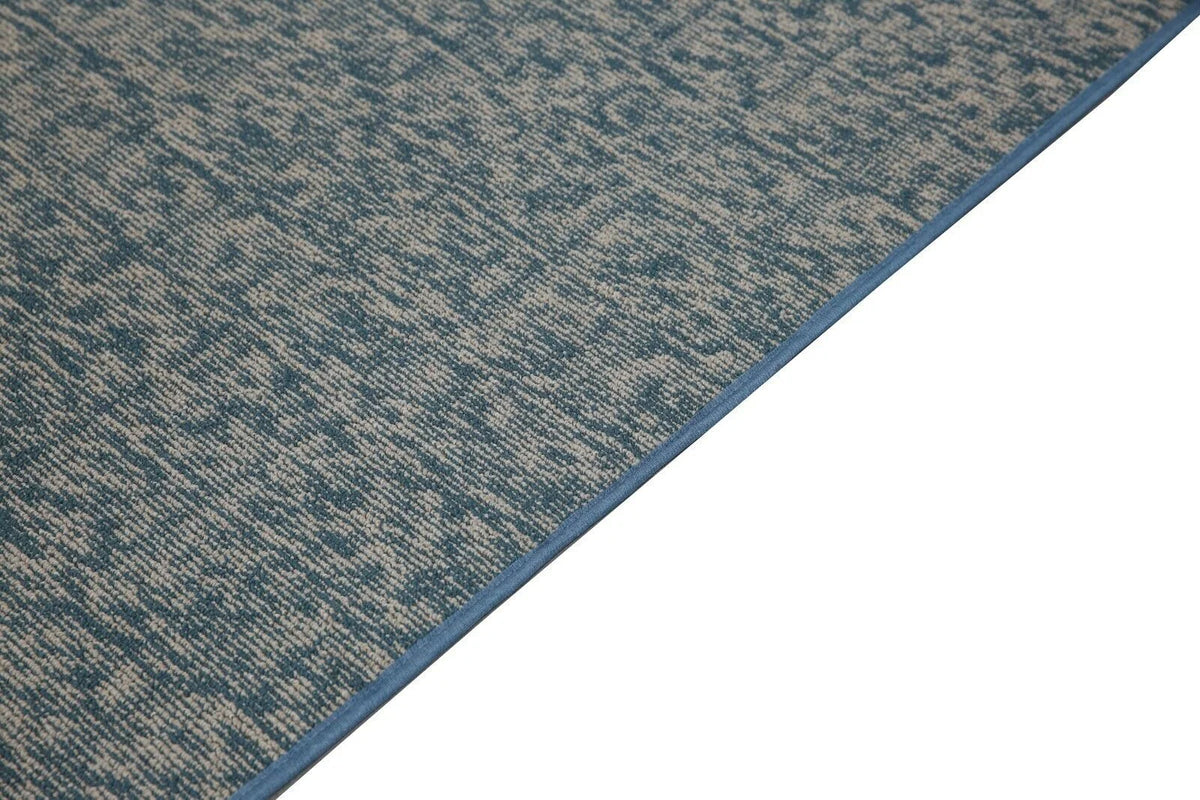 Blue 60" x 120" Half Round Solid Color Rug A370